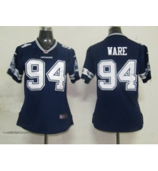 Women Nike Dallas cowboys 94 Ware Authentic Game Jersey