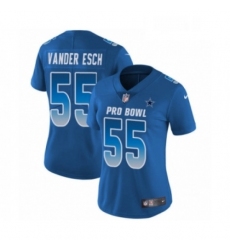 Womens Dallas Cowboys 55 Leighton Vander Esch Limited Royal Blue NFC 2019 Pro Bowl Football Jersey