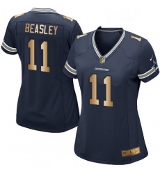 Womens Nike Dallas Cowboys 11 Cole Beasley Elite NavyGold Team Color NFL Jersey