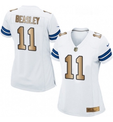 Womens Nike Dallas Cowboys 11 Cole Beasley Elite WhiteGold NFL Jersey