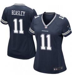 Womens Nike Dallas Cowboys 11 Cole Beasley Game Navy Blue Team Color NFL Jersey