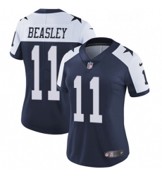 Womens Nike Dallas Cowboys 11 Cole Beasley Navy Blue Throwback Alternate Vapor Untouchable Limited Player NFL Jersey