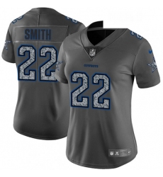 Womens Nike Dallas Cowboys 22 Emmitt Smith Gray Static Vapor Untouchable Limited NFL Jersey