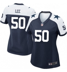 Womens Nike Dallas Cowboys 50 Sean Lee Game Navy Blue Throwback Alternate NFL Jersey