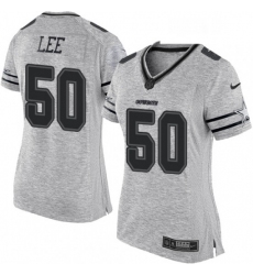 Womens Nike Dallas Cowboys 50 Sean Lee Limited Gray Gridiron II NFL Jersey