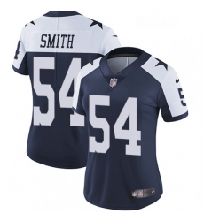 Womens Nike Dallas Cowboys 54 Jaylon Smith Elite Navy Blue Throwback Alternate NFL Jersey