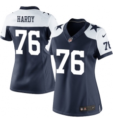 Womens Nike Dallas Cowboys #76 Greg Hardy Elite Navy Blue Throwback Alternate NFL Jersey