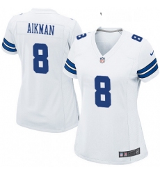 Womens Nike Dallas Cowboys 8 Troy Aikman Game White NFL Jersey