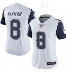 Womens Nike Dallas Cowboys 8 Troy Aikman Limited White Rush Vapor Untouchable NFL Jersey