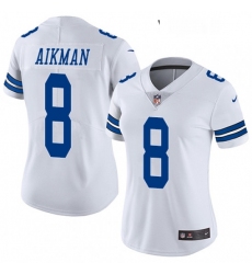 Womens Nike Dallas Cowboys 8 Troy Aikman White Vapor Untouchable Limited Player NFL Jersey