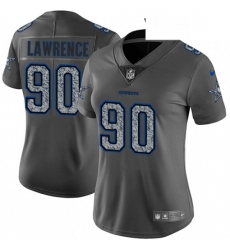 Womens Nike Dallas Cowboys 90 Demarcus Lawrence Gray Static Vapor Untouchable Limited NFL Jersey