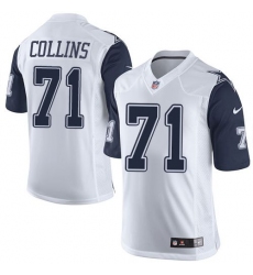 Nike Cowboys #71 Lael Collins White Youth Stitched NFL Elite Rush Jersey