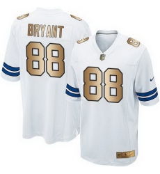 Nike Cowboys #88 Dez Bryant White Youth Stitched NFL Elite Gold Jersey