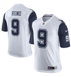 Nike Cowboys #9 Tony Romo White Youth Stitched NFL Elite Rush Jersey