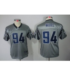 Nike Youth Dallas Cowboys #94 DeMarcus Ware[Youth Grey Shadow Elite Jerseys]