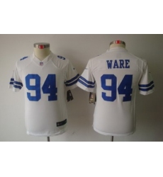 Nike Youth Dallas Cowboys #94 Ware White Color Limited Jerseys