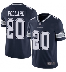Youth Cowboys 20 Tony Pollard Navy Blue Team Color Stitched Football Vapor Untouchable Limited Jersey