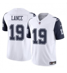 Youth Dallas Cowboys 19 Trey Lance White 2023 F U S E Vapor Untouchable Limited Stitched Football Jersey