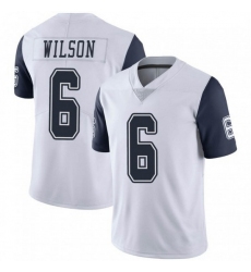 Youth Dallas Cowboys 6 Donavan Wilson White Thanksgiving Limited Stitched Jersey 