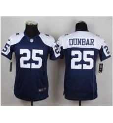 Youth Nike Cowboys #25 Lance Dunbar Navy Blue Thanksgiving Throwback NFL Elite Jersey