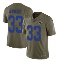 Youth Nike Cowboys #33 Chidobe Awuzie Olive Stitched NFL Limited 2017 Salute to Service Jersey
