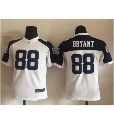 Youth Nike Cowboys #88 Dez Bryant White Thanksgiving Throwback Stitched NFL Elite Jersey