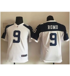Youth Nike Cowboys #9 Tony Romo White Thanksgiving Throwback Stitched NFL Elite Jersey