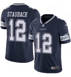 Youth Nike Dallas Cowboys 12 Roger Staubach Navy Blue Team Color Vapor Untouchable Limited Player NFL Jersey