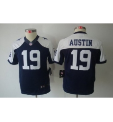 Youth Nike Dallas Cowboys 19 Austin Blue Limited Throwback NFL Jerseys