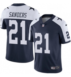 Youth Nike Dallas Cowboys 21 Deion Sanders Navy Blue Throwback Alternate Vapor Untouchable Limited Player NFL Jersey