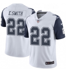 Youth Nike Dallas Cowboys 22 Emmitt Smith Limited White Rush Vapor Untouchable NFL Jersey