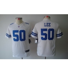 Youth Nike Dallas Cowboys #50 Lee White Color Limited Jerseys