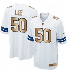 Youth Nike Dallas Cowboys 50 Sean Lee Elite WhiteGold NFL Jersey