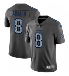 Youth Nike Dallas Cowboys 8 Troy Aikman Gray Static Vapor Untouchable Limited NFL Jersey
