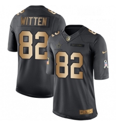 Youth Nike Dallas Cowboys 82 Jason Witten Limited BlackGold Salute to Service NFL Jersey