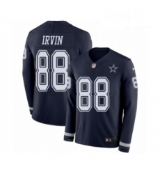 Youth Nike Dallas Cowboys 88 Michael Irvin Limited Navy Blue Therma Long Sleeve NFL Jersey