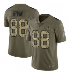 Youth Nike Dallas Cowboys 88 Michael Irvin Limited OliveCamo 2017 Salute to Service NFL Jersey