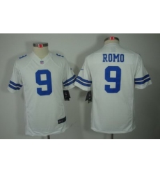 Youth Nike Dallas Cowboys #9 Romo White Color[Youth Limited Jerseys]