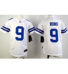 Youth Nike Dallas Cowboys 9# Tony Romo White Nike NFL Jerseys