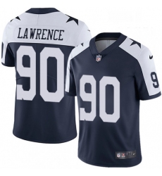 Youth Nike Dallas Cowboys 90 Demarcus Lawrence Navy Blue Throwback Alternate Vapor Untouchable Limited Player NFL Jersey