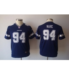 Youth Nike Dallas Cowboys #94 DeMarcus Ware Blue Nike NFL Jerseys