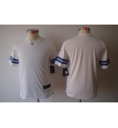 Youth Nike Dallas Cowboys Blank White Color Limited Jerseys