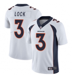 Broncos 3 Drew Lock White Men Stitched Football Vapor Untouchable Limited Jersey