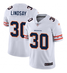 Broncos 30 Phillip Lindsay White Mens Stitched Football Limited Team Logo Fashion Jersey