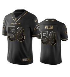 Broncos 58 Von Miller Black Men Stitched Football Limited Golden Edition Jersey