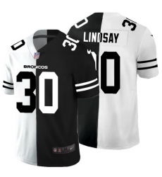 Denver Broncos 30 Phillip Lindsay Men Black V White Peace Split Nike Vapor Untouchable Limited NFL Jersey