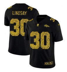 Denver Broncos 30 Phillip Lindsay Men Nike Leopard Print Fashion Vapor Limited NFL Jersey Black