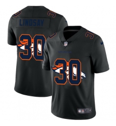 Denver Broncos 30 Phillip Lindsay Men Nike Team Logo Dual Overlap Limited NFL Jersey Black