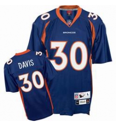 Denver Broncos 30 Terrell Davis Premier Throwback Blue