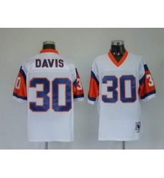 Denver Broncos 30 Terrell Davis Premier white Throwback Jerseys